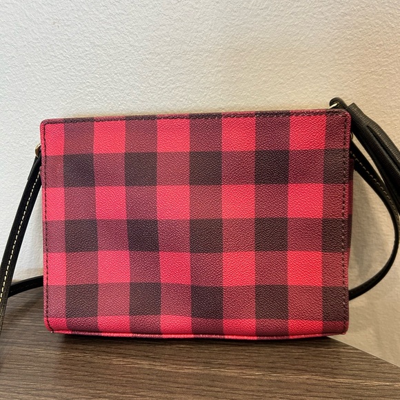 Dooney & Bourke Kenzie Buffalo Plaid Leather Crossbody Purse Bag - Picture 10 of 13